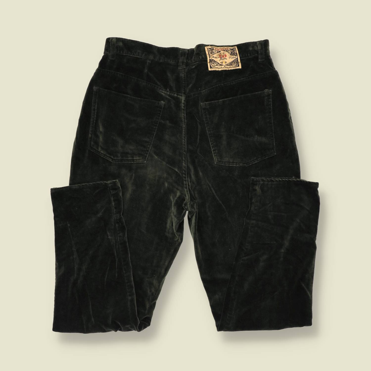 1990s | Express Jeans | Velvet Trousers | Dark Green - w30