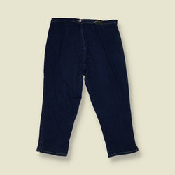 1990s | No Excuses | Butterfly Cropped Denim Trousers | Indigo - w30