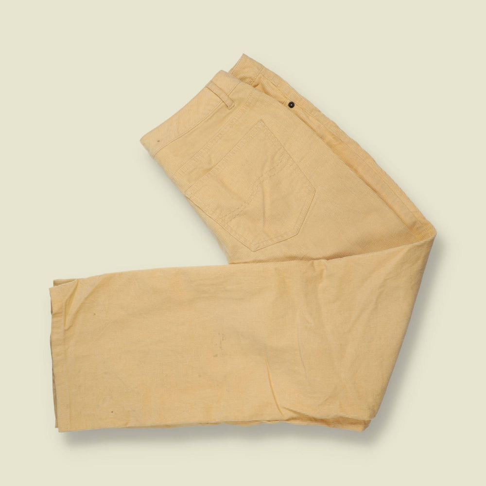 1990s | Talbots | Corduroy Trousers | Cream - w30