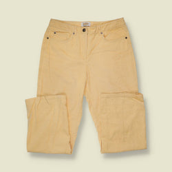1990s | Talbots | Corduroy Trousers | Cream - w30