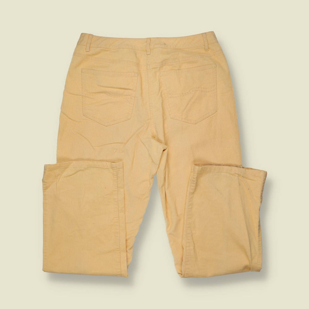 1990s | Talbots | Corduroy Trousers | Cream - w30