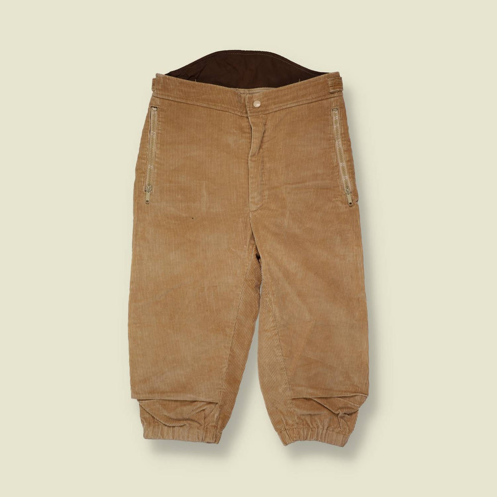 1980s | Corduroy Plus Fours | Camel - w30