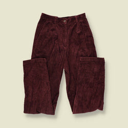 1990s | L.L. Bean | Corduroy Trousers | Burgundy - w26