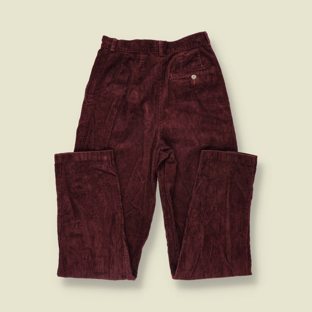 1990s | L.L. Bean | Corduroy Trousers | Burgundy - w26