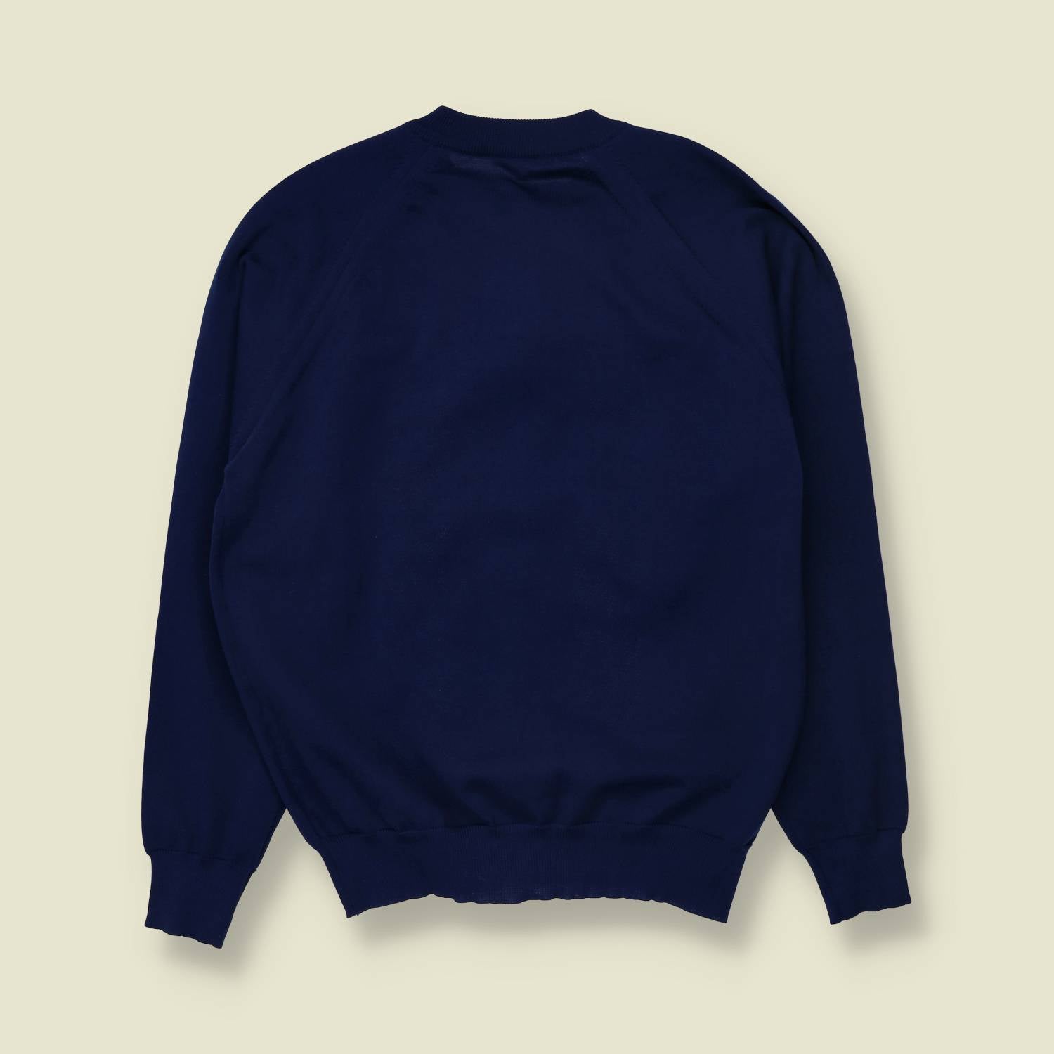 1970s | Poly Knit Cardigan | Navy - 14