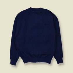 1970s | Poly Knit Cardigan | Navy - 14
