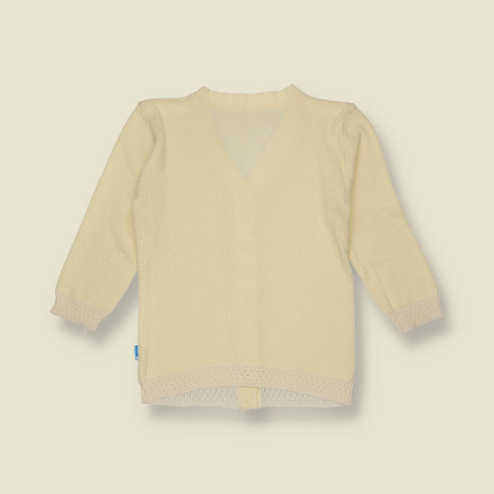 1970s | Wool Poly Blend Cardigan | Cream - 2