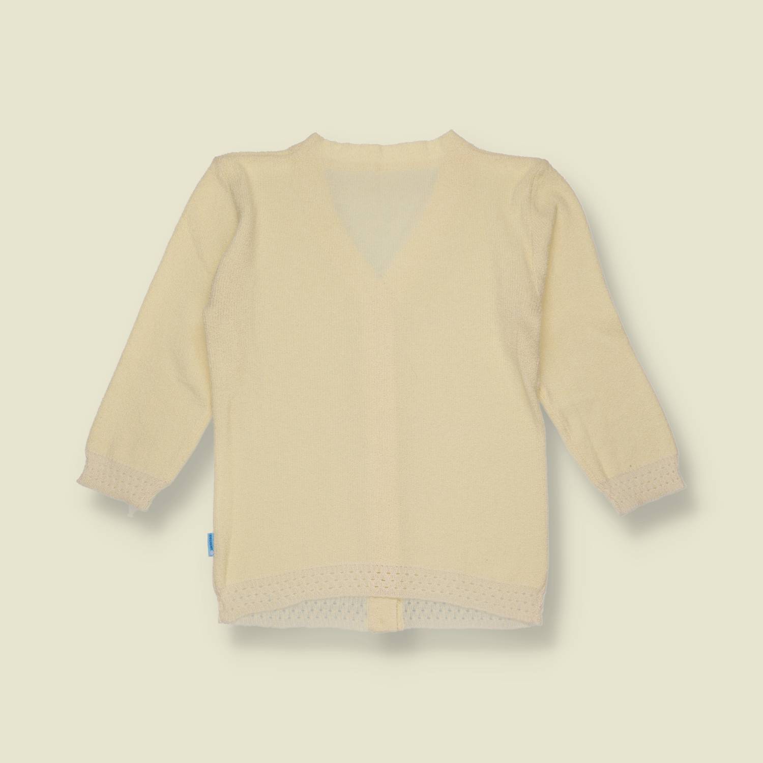 1970s | Wool Poly Blend Cardigan | Cream - 2