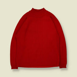 1970s | Ribbed Knit Jumper | Red - 12