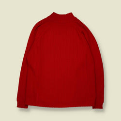 1970s | Ribbed Knit Jumper | Red - 12