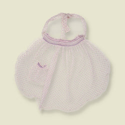 1970s | Polka Dot Apron | White Purple - One size