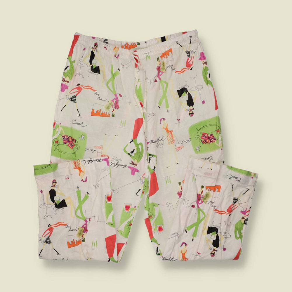 1980s | Munroe and Main | Novelty Print Trousers - L