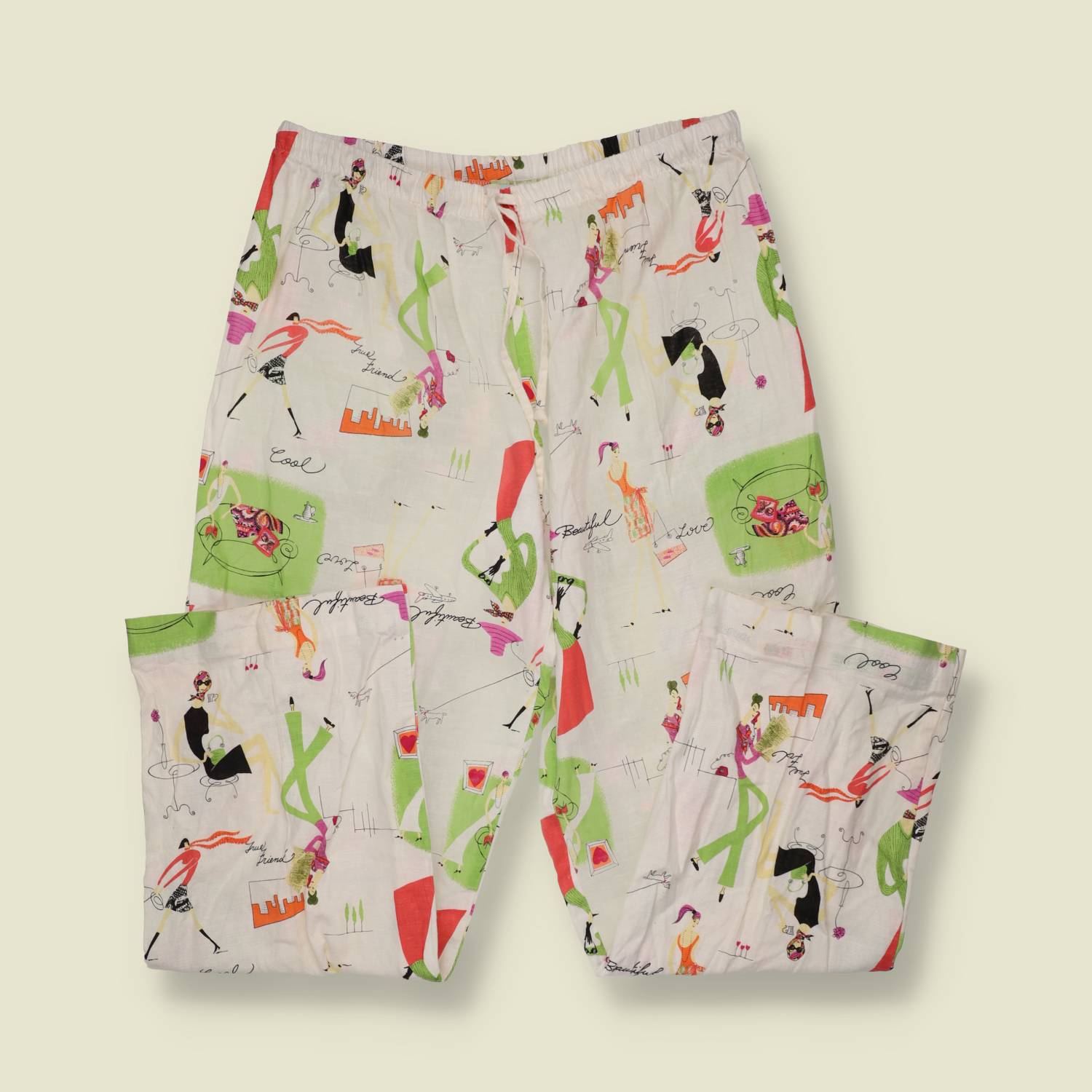 1980s | Munroe and Main | Novelty Print Trousers - L