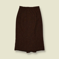 1970s | Tweed Pencil Skirt | Brown - w26
