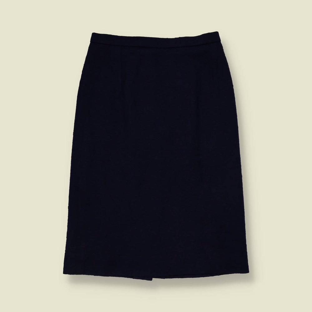 1970s | Pencil Skirt | Navy -w28