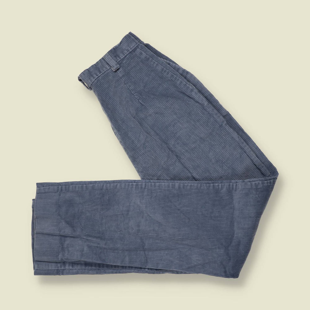 1970s | Wrangler Junior | Corduroy Trousers | Slate Blue - w24