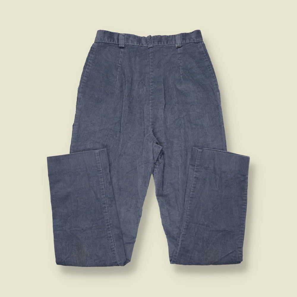 1970s | Wrangler Junior | Corduroy Trousers | Slate Blue - w24