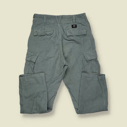 Y2K | Vans | Cargo Corduroy Trousers | Grey Green - w28