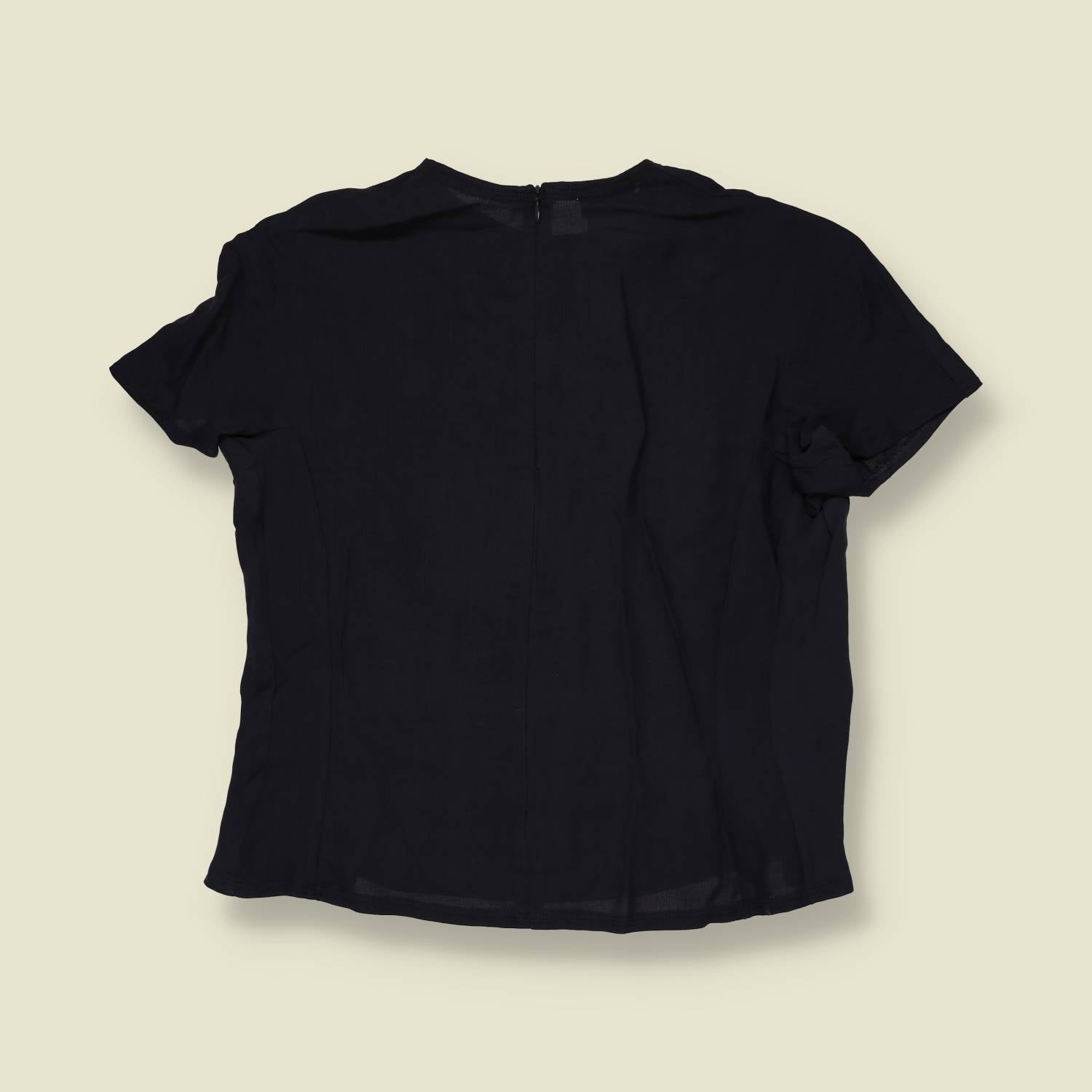 1980s | Giorgio Armani | Rayon Blouse | Black - 12