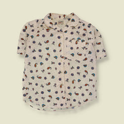 1980s | Sport Carriage Court | Paisley Print Blouse | Cream - 18