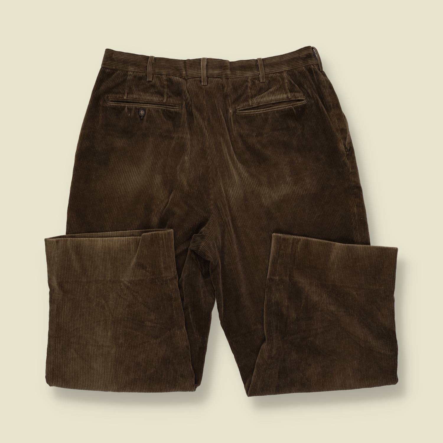 1980s | Corduroy Trousers | Brown - w34