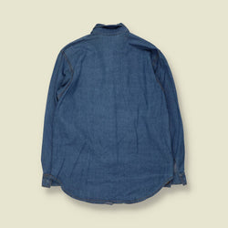 1980s | Studded Denim Shirt | Blue - 16