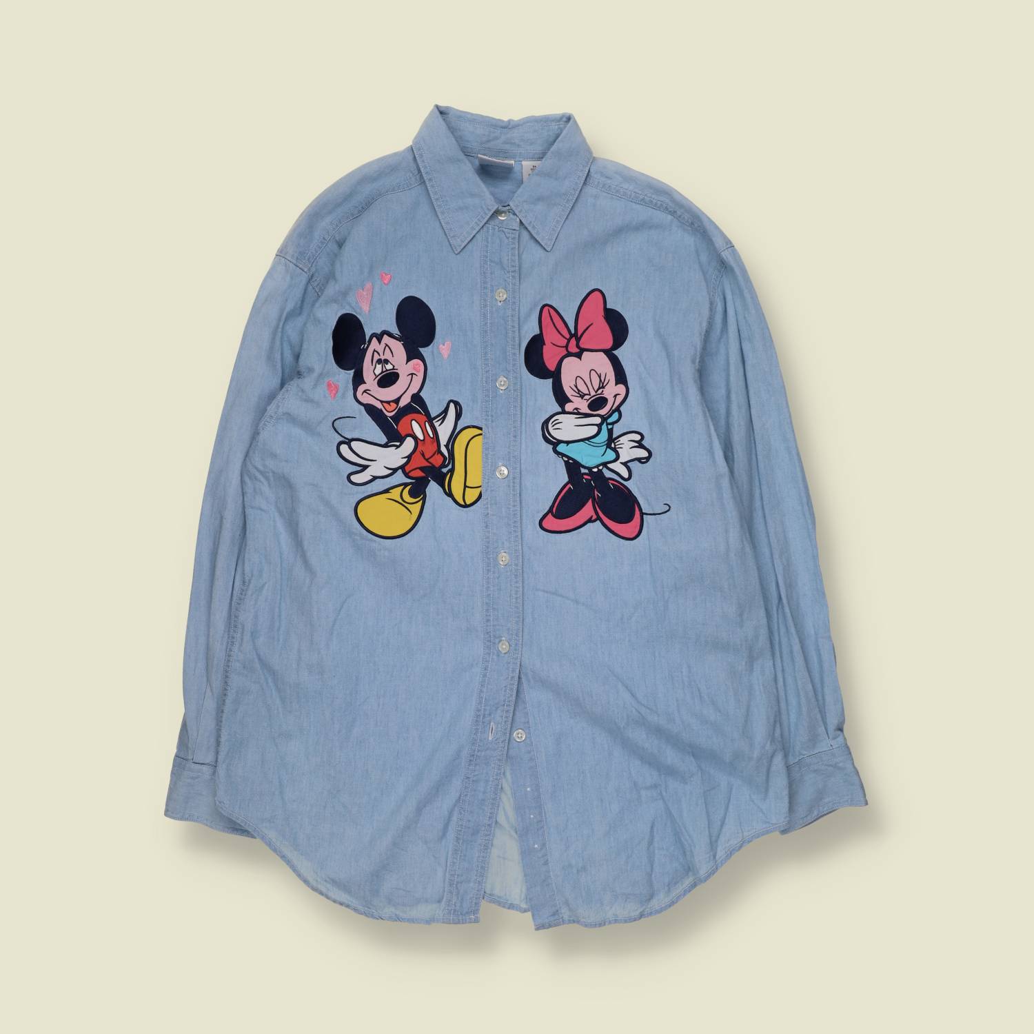 1990s | Disney Store | Mickey & Minnie Denim Shirt | Blue - 14