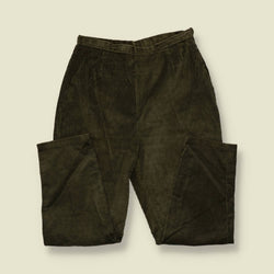 1970s | Corduroy Trousers | Olive - w28