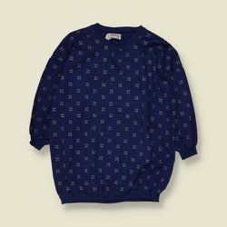 1980s | EnChante | Novelty Print Sweatshirt | Navy - 20