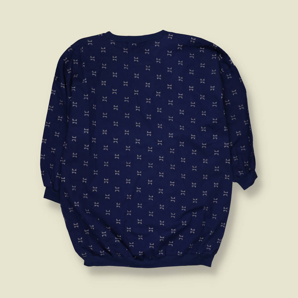 1980s | EnChante | Novelty Print Sweatshirt | Navy - 20
