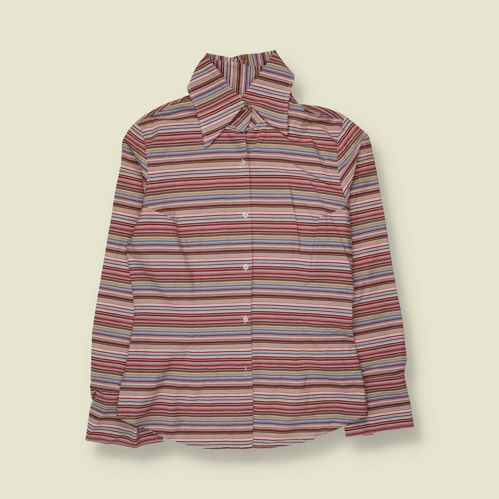 1990s | Quarantine | Striped Cotton Blouse | Multi - 10