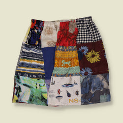 One-of-a-Kind | Dog & Bone Rework | Patchwork Skirt | Multi - w30