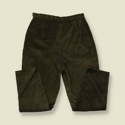 1970s | Corduroy Trousers | Olive - w28