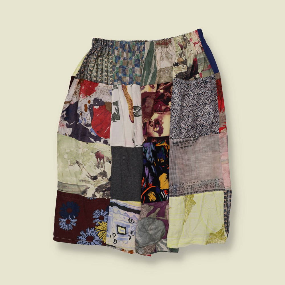 One-of-a-Kind | Dog & Bone Rework | Patchwork Skirt | Multi - w30