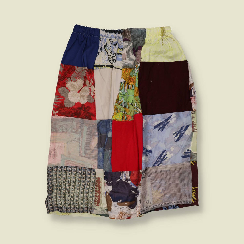 One-of-a-Kind | Dog & Bone Rework | Patchwork Skirt | Multi - w30