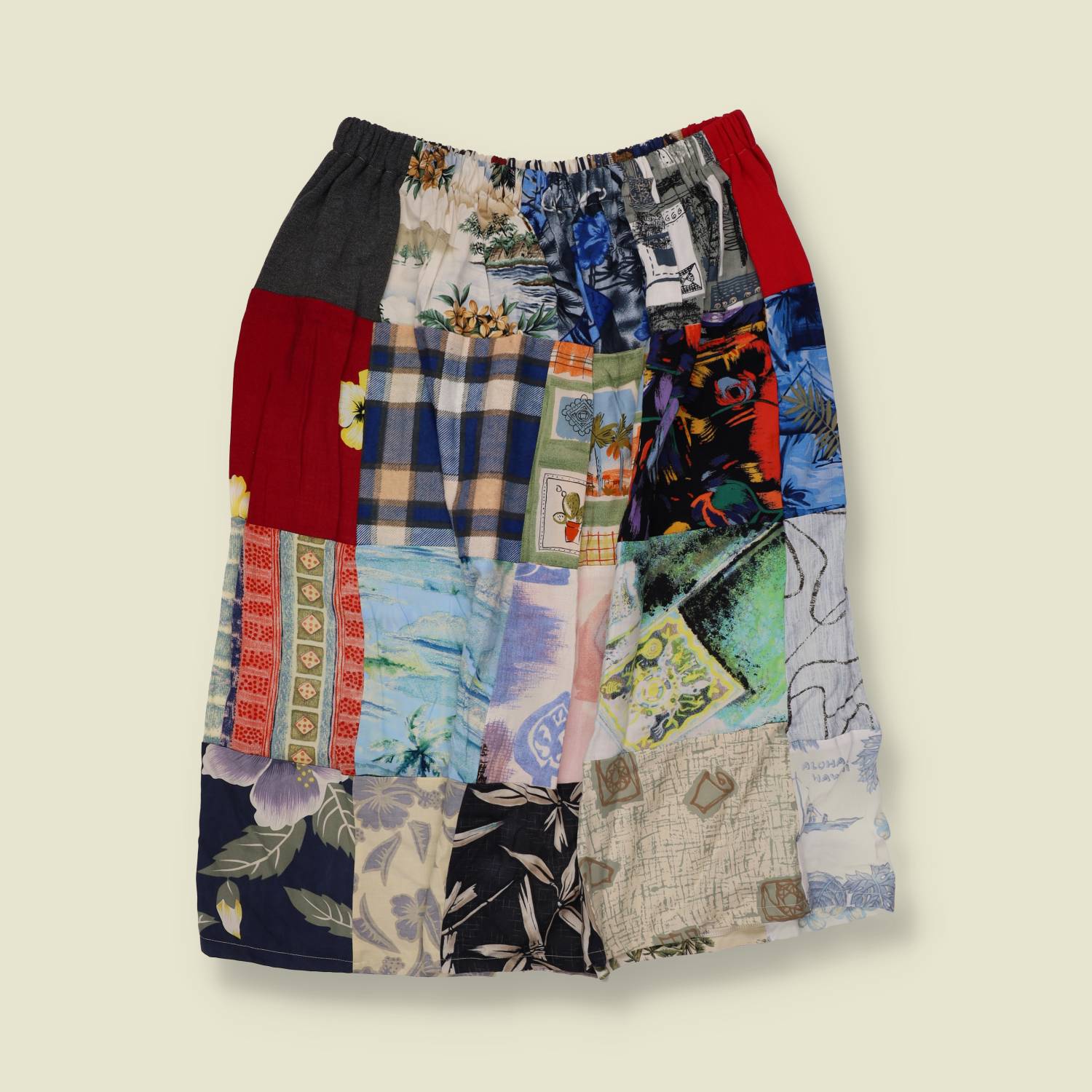 One-of-a-Kind | Dog & Bone Rework | Patchwork Skirt | Multi - w30