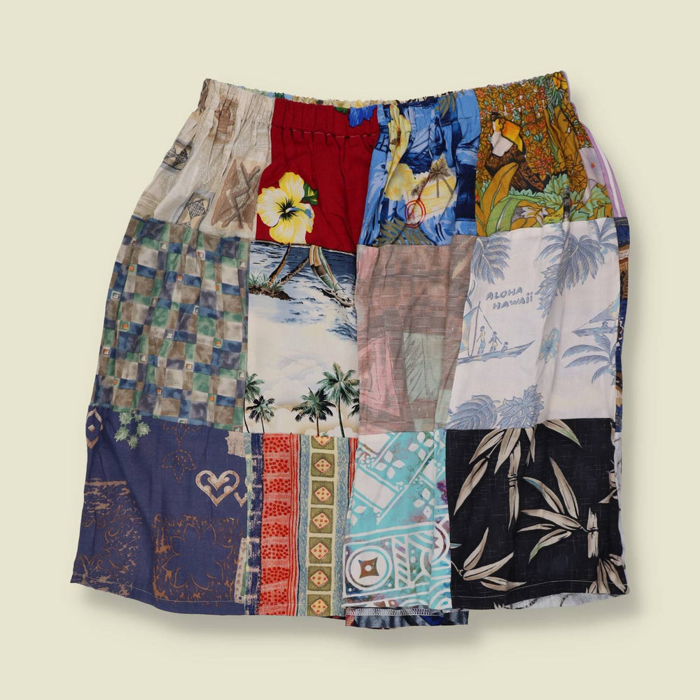 One-of-a-Kind | Dog & Bone Rework | Patchwork Skirt | Multi - w30