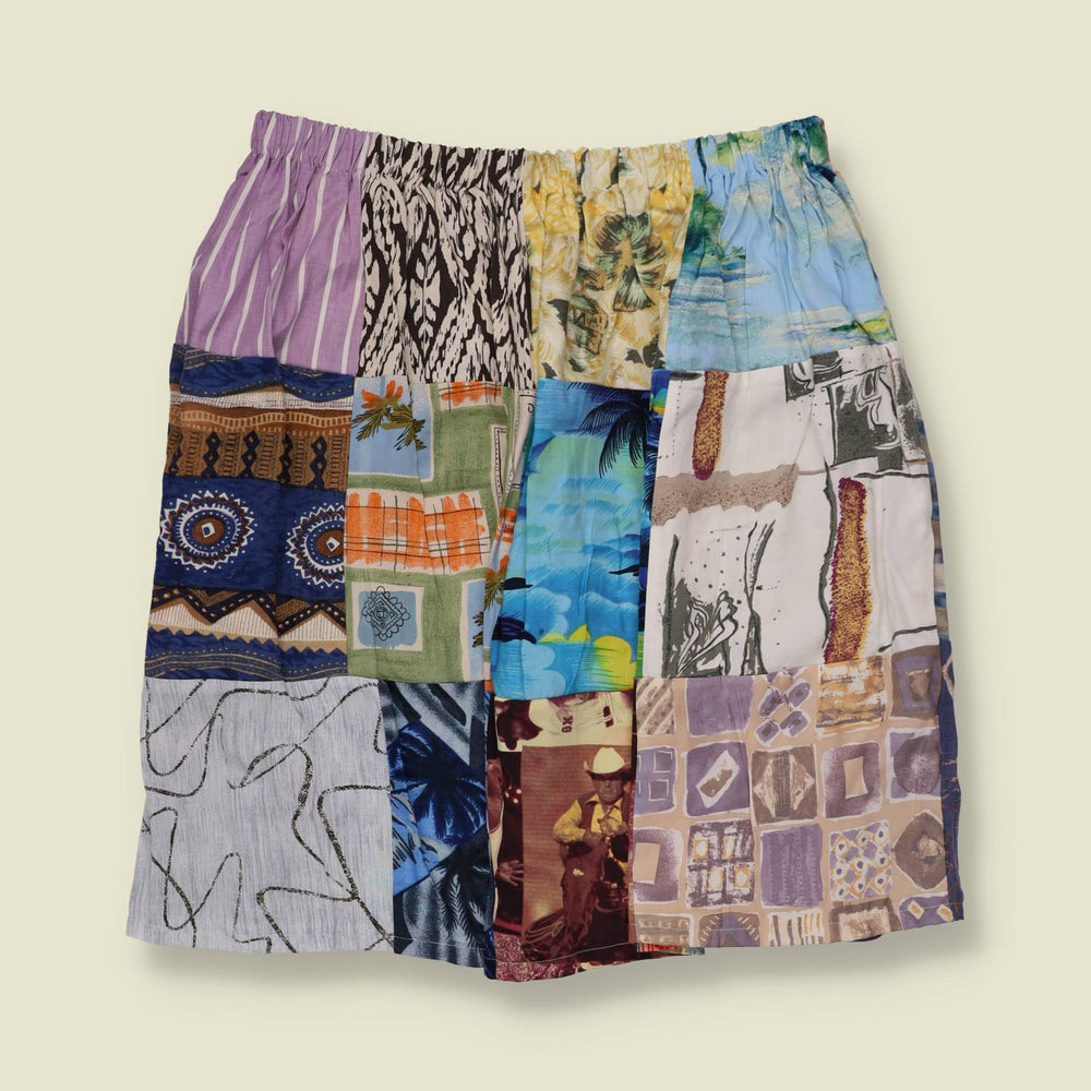 One-of-a-Kind | Dog & Bone Rework | Patchwork Skirt | Multi - w30