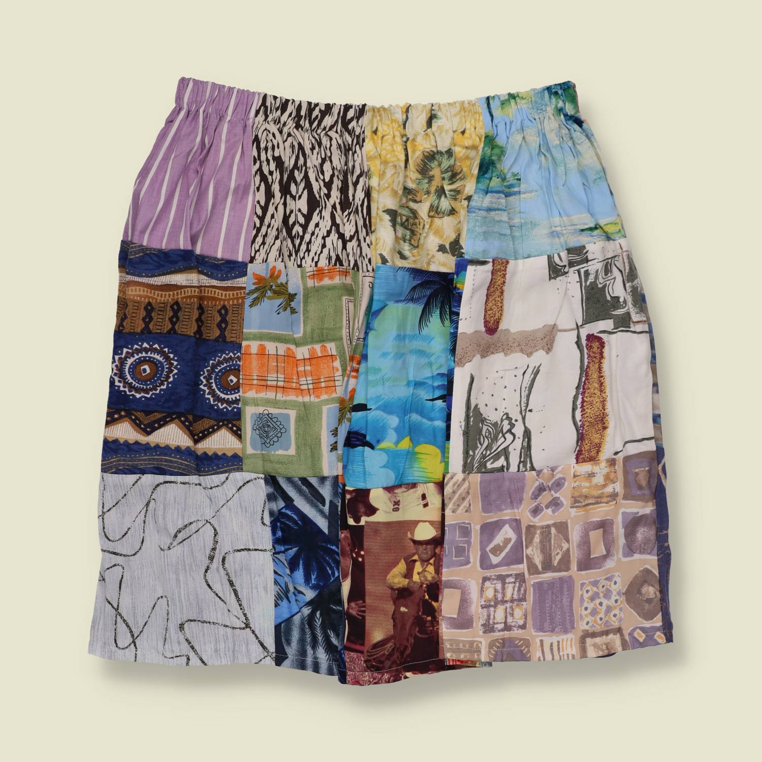 One-of-a-Kind | Dog & Bone Rework | Patchwork Skirt | Multi - w30