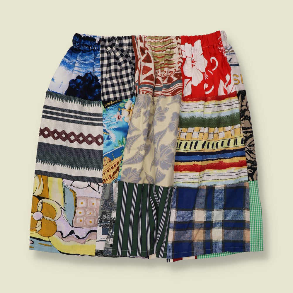 One-of-a-Kind | Dog & Bone Rework | Patchwork Skirt | Multi - w28