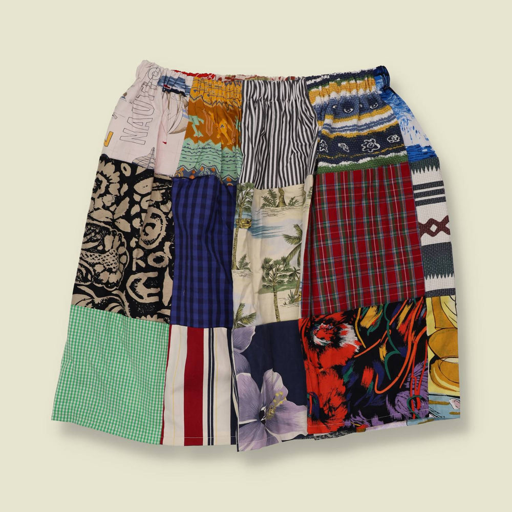 One-of-a-Kind | Dog & Bone Rework | Patchwork Skirt | Multi - w28