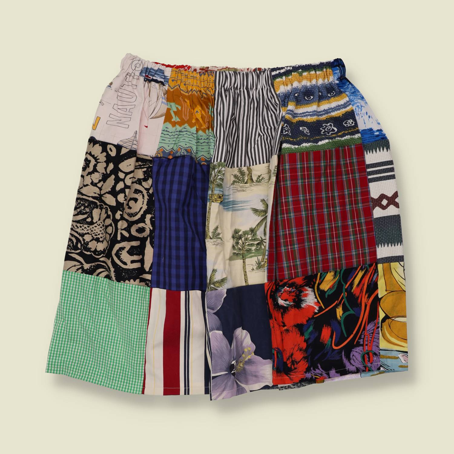 One-of-a-Kind | Dog & Bone Rework | Patchwork Skirt | Multi - w28