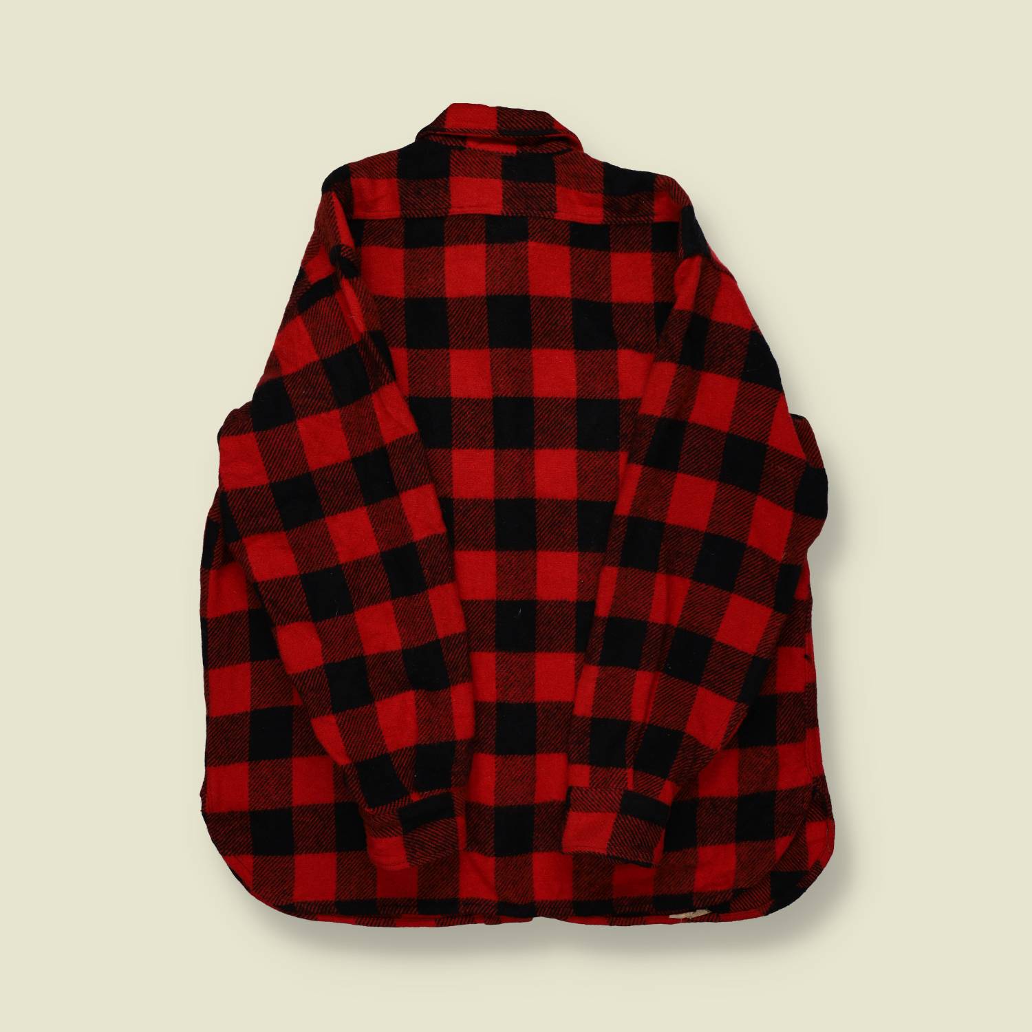 1970s | Soo Woolen Mills Wool Shirt Jacket | Red/Black Buffalo Check - L/XL