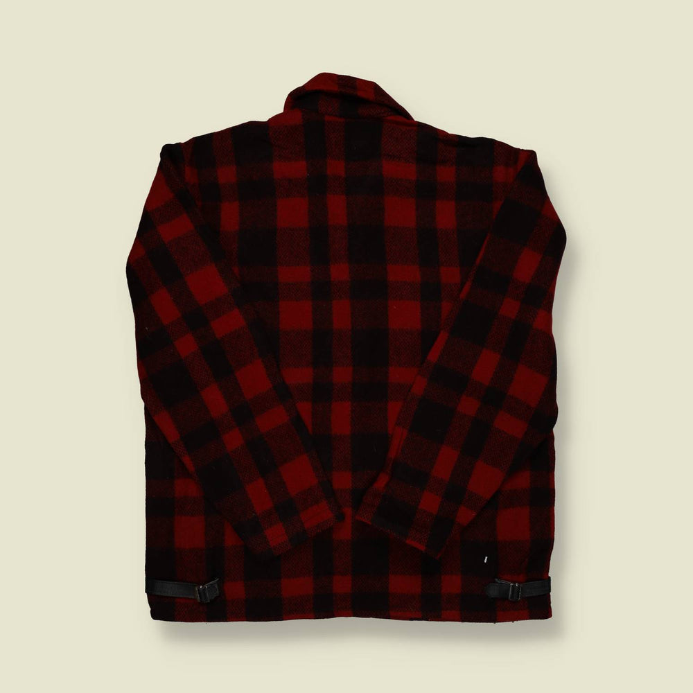 1950s–1960s | Stagway Wool Zip Jacket – Red/Black Buffalo Check - S