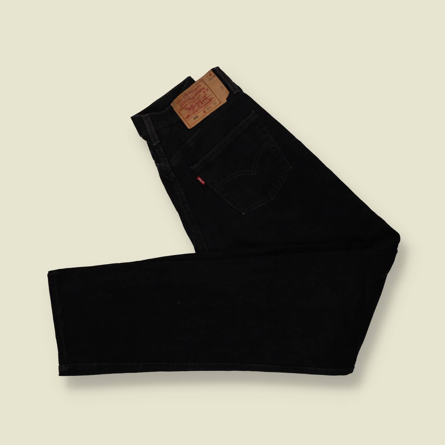 1980s–1990s | Levi’s 501 | Made In USA | Black Denim Jeans – w30