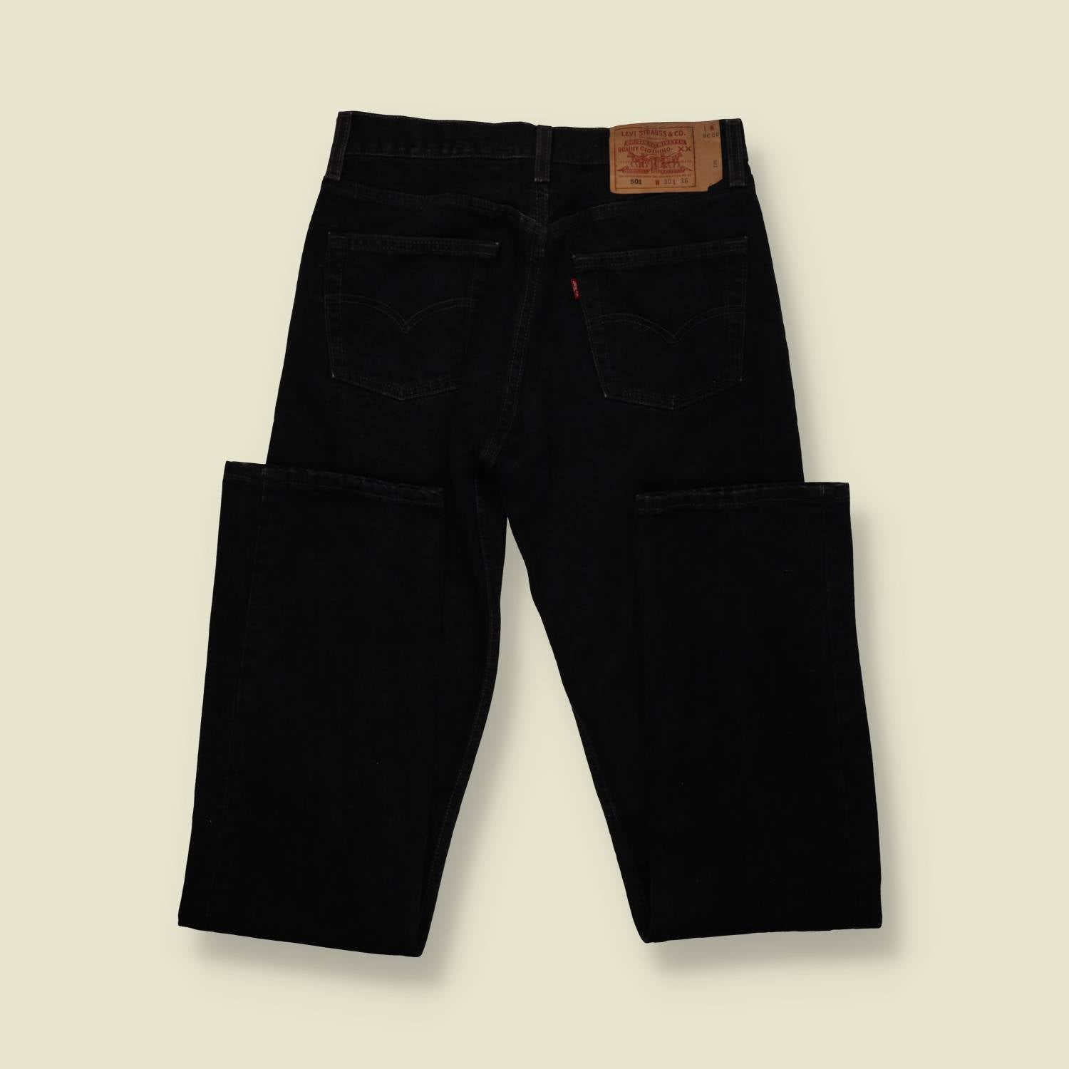 1980s–1990s | Levi’s 501 | Made In USA | Black Denim Jeans – w30