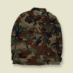 1980s–1990s | U.S. Air Force |  Woodland Camouflage BDU Field Shirt – XL