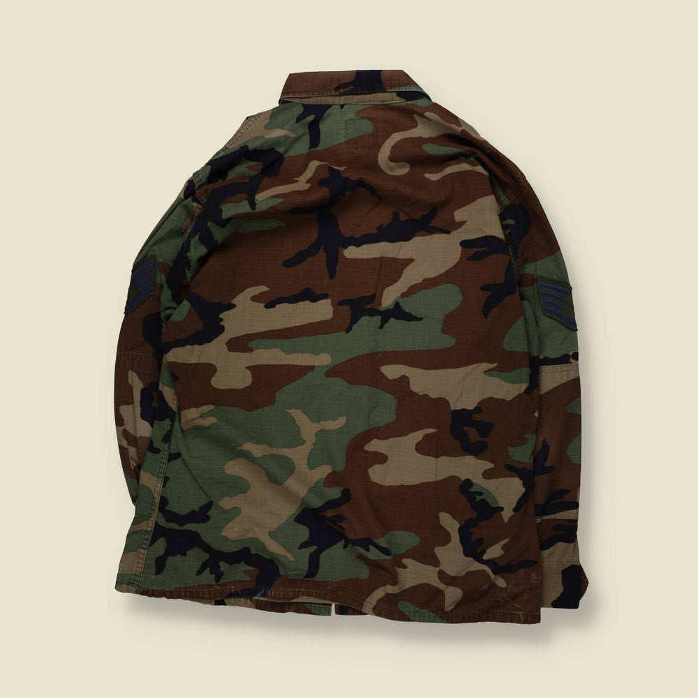 1980s–1990s | U.S. Air Force |  Woodland Camouflage BDU Field Shirt – XL