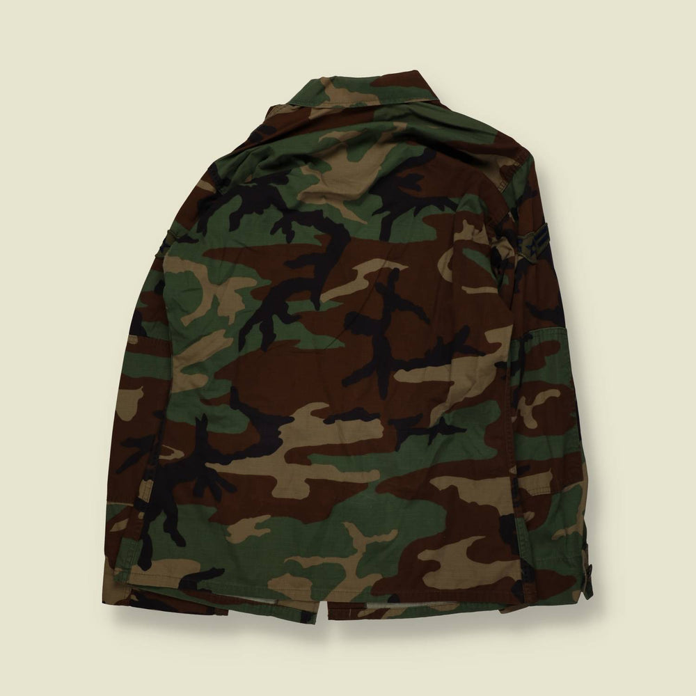1980s–1990s | U.S. Air Force |  Woodland Camouflage BDU Field Shirt – M