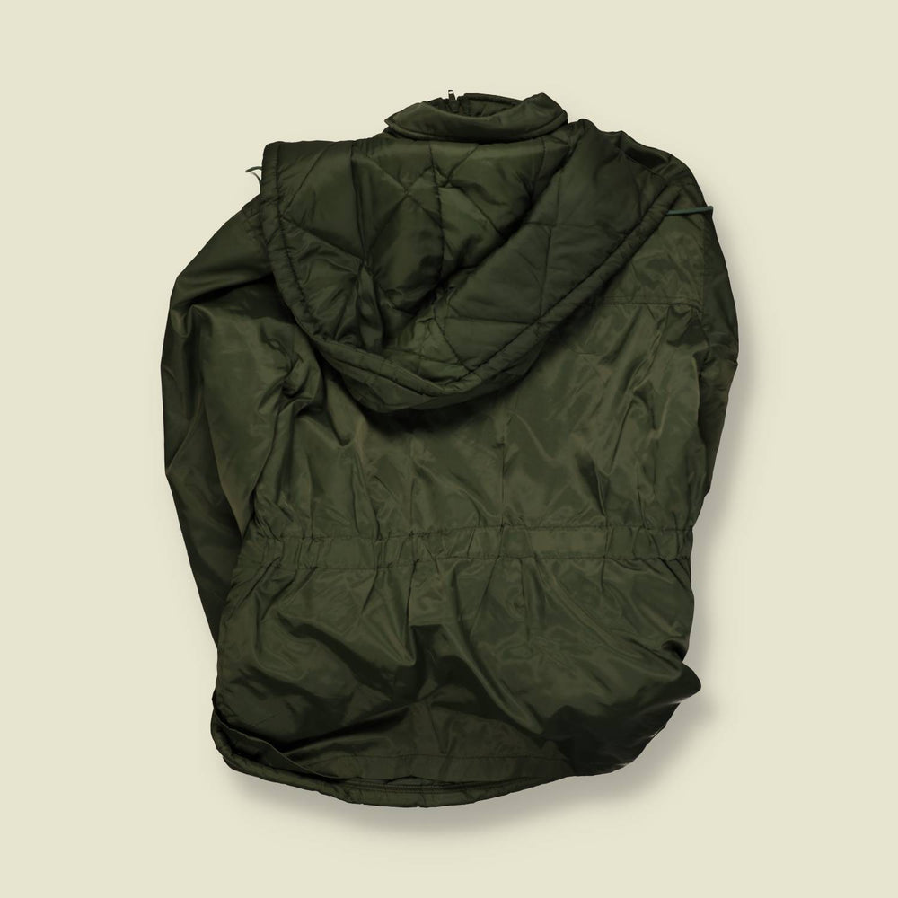 1990s | Panoply | Military Style Quilted Jacket | Olive – XL
